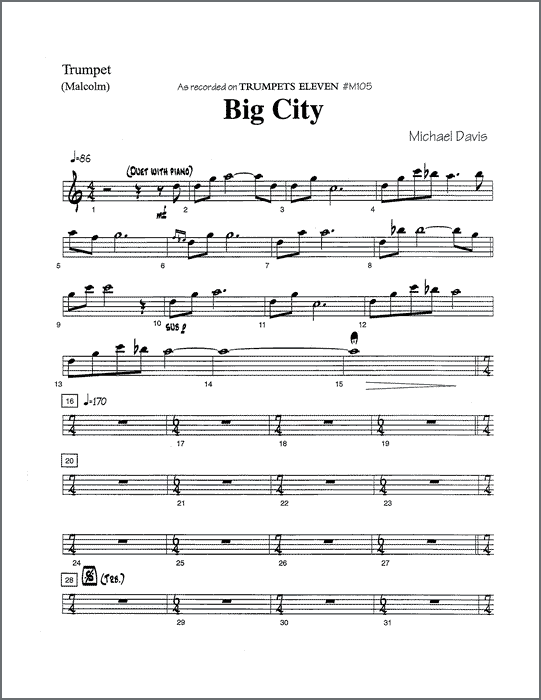 Big City for trumpet