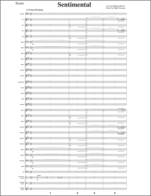 Sentimental for symphonic band