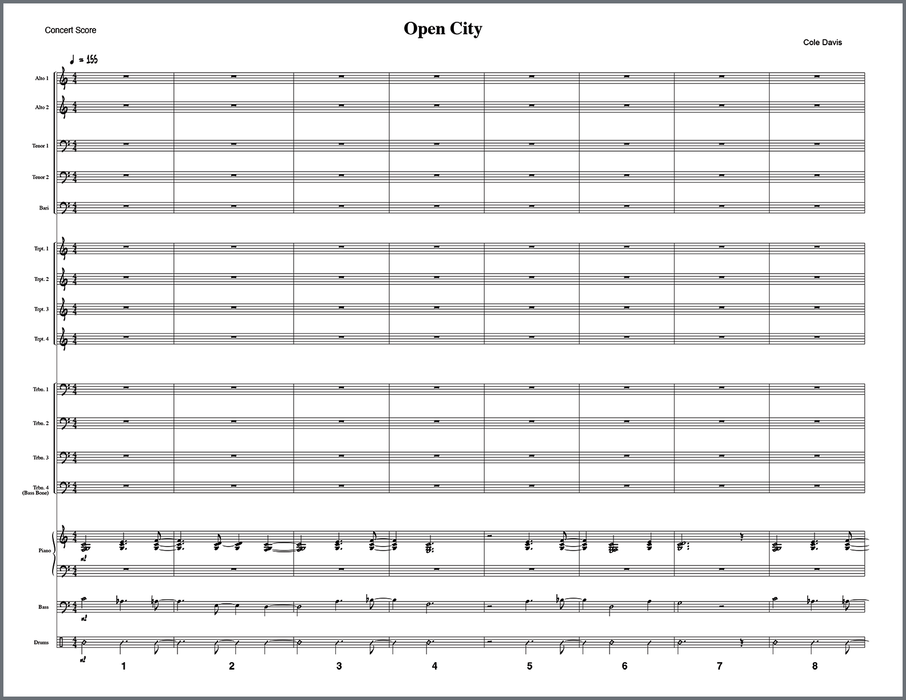 Open City for Big Band score