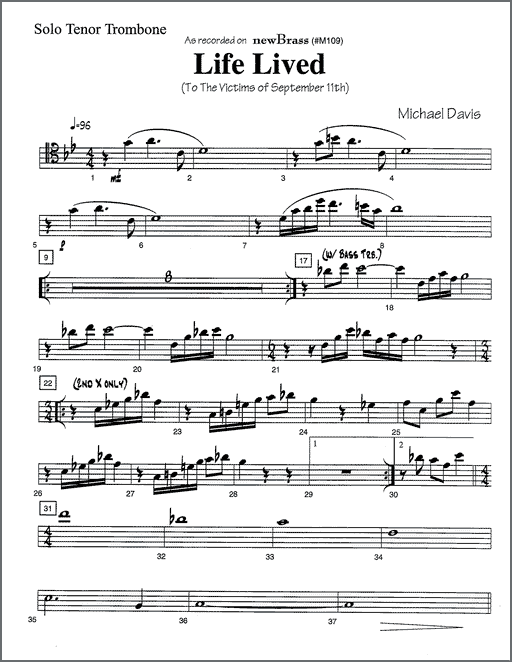 A Life Lived for six trombones