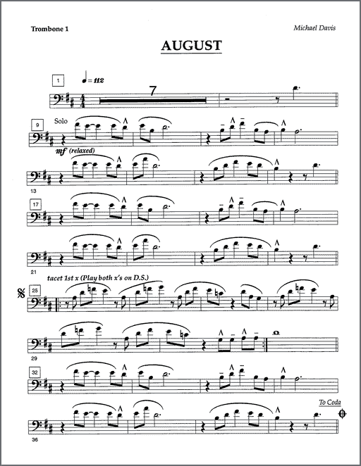 August for four trombones