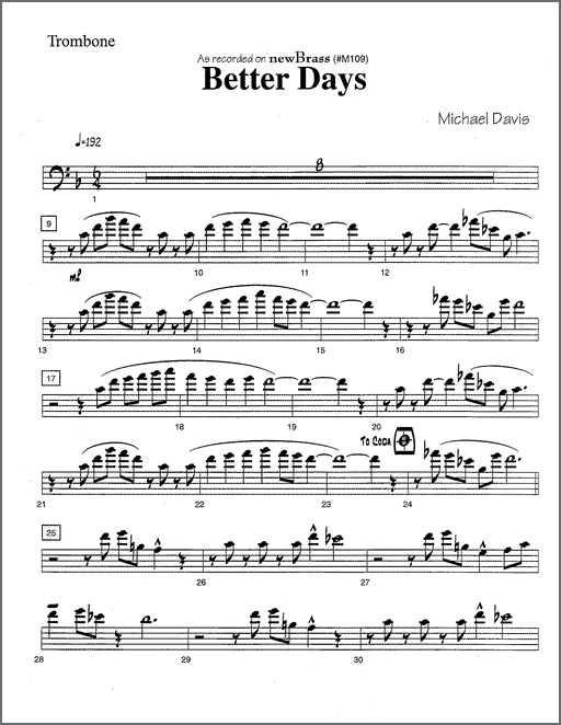 Better Days for tenor and bass trombone
