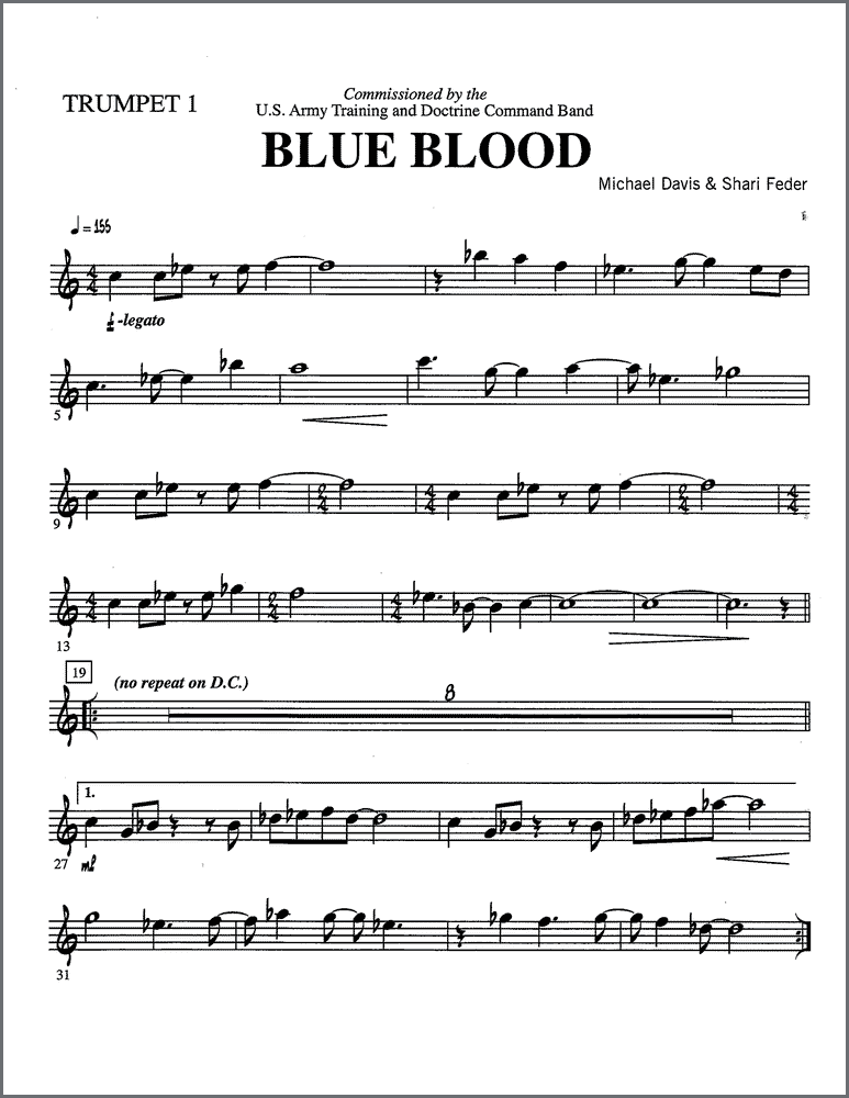 Blue Blood for brass quintet
