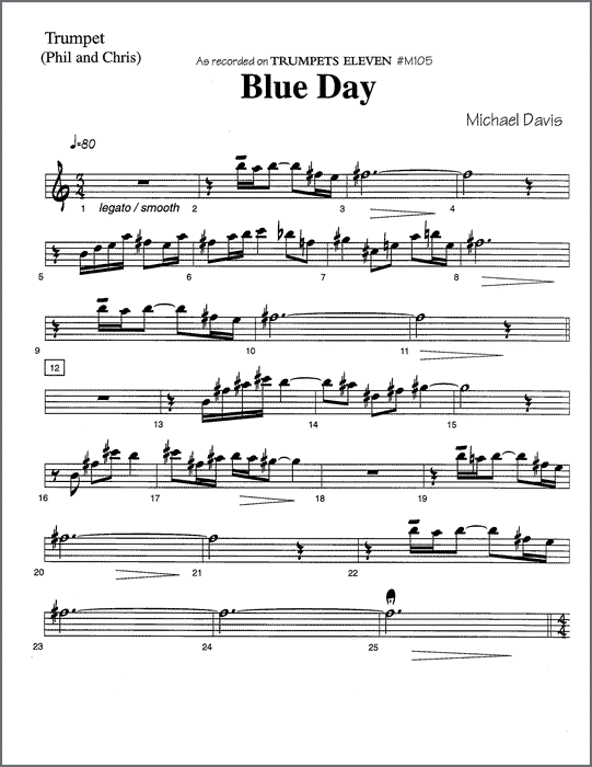 Blue Day for trumpet