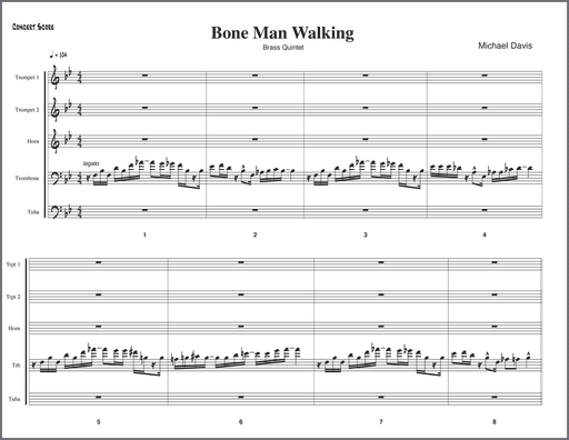 Bone Man Walking for brass quintet
