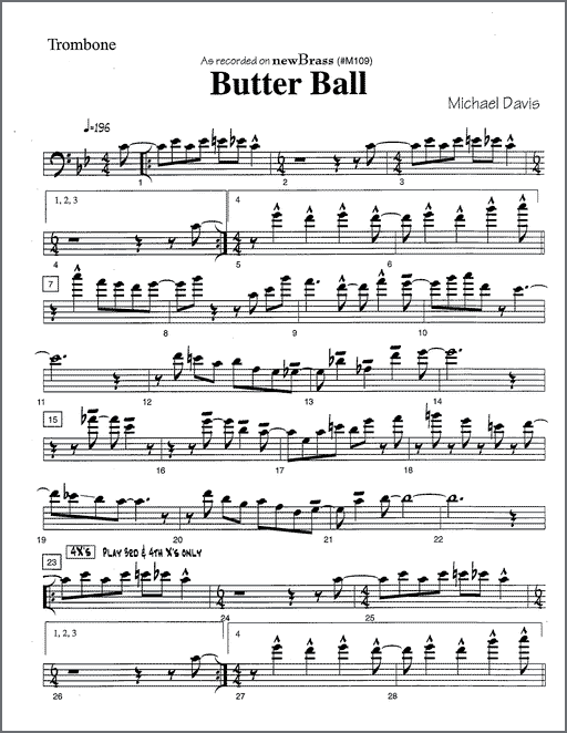 Butterball for tenor and bass trombone