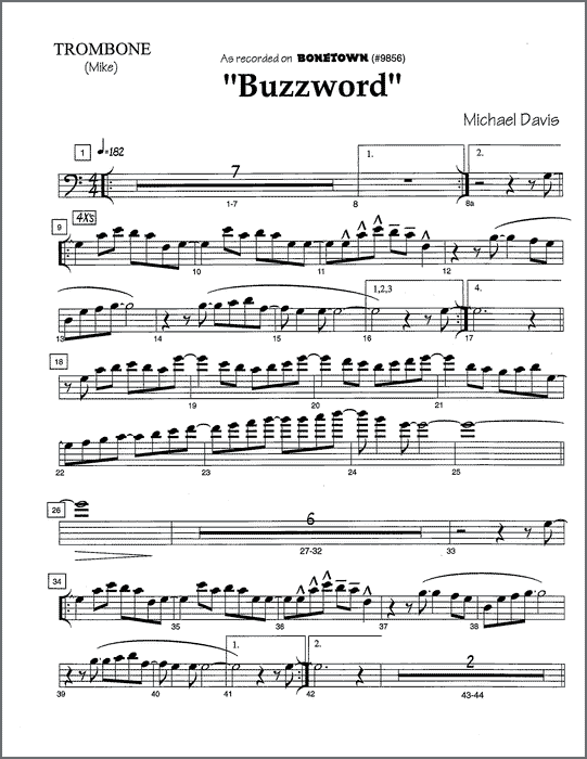 Buzzword for two tenor trombones or tenor and bass trombone