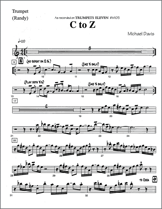 C to Z for trumpet