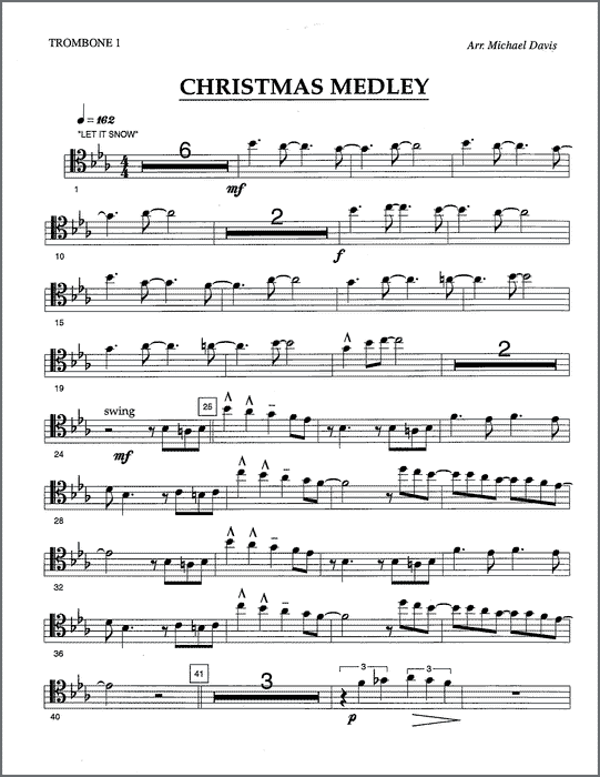 Christmas Medley for 8 trombones