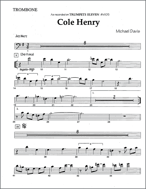 Cole Henry for trumpet