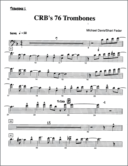 CRB's 76 Trombones for 10 trombones