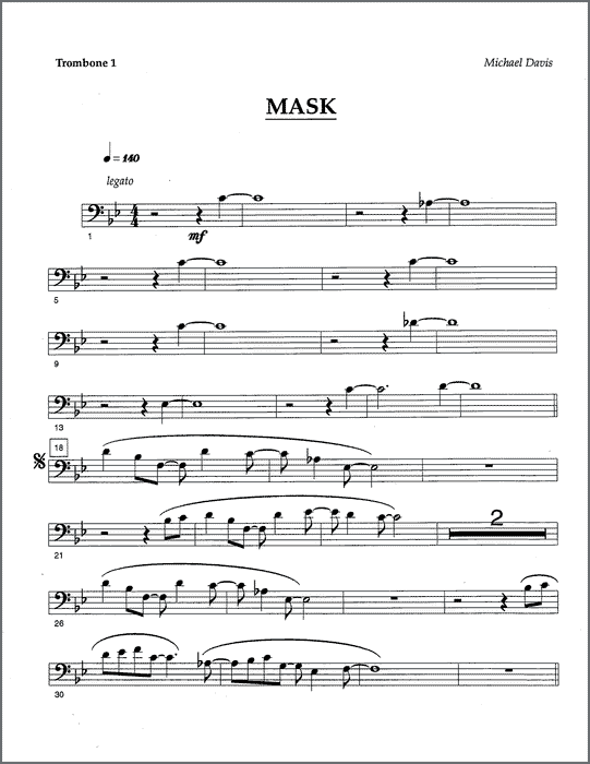 Mask for four trombones