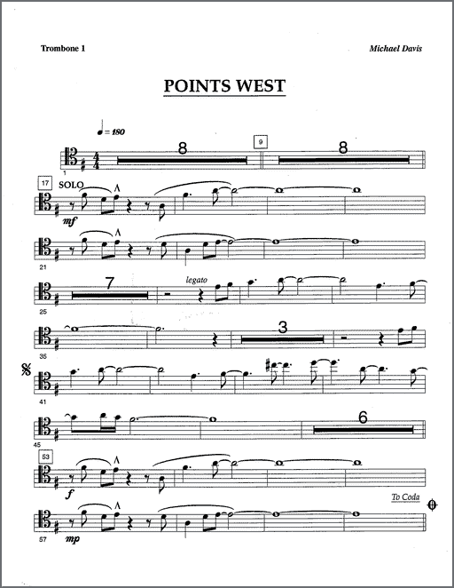 Points West for 10 trombones