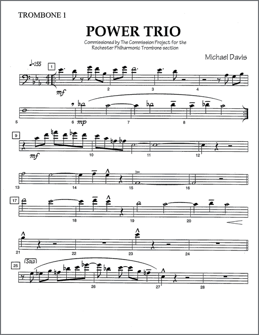 Power Trio for 3 trombones