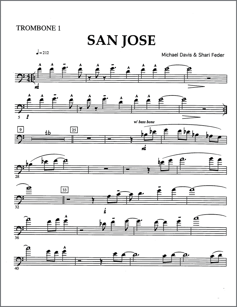 San Jose for 4 trombones