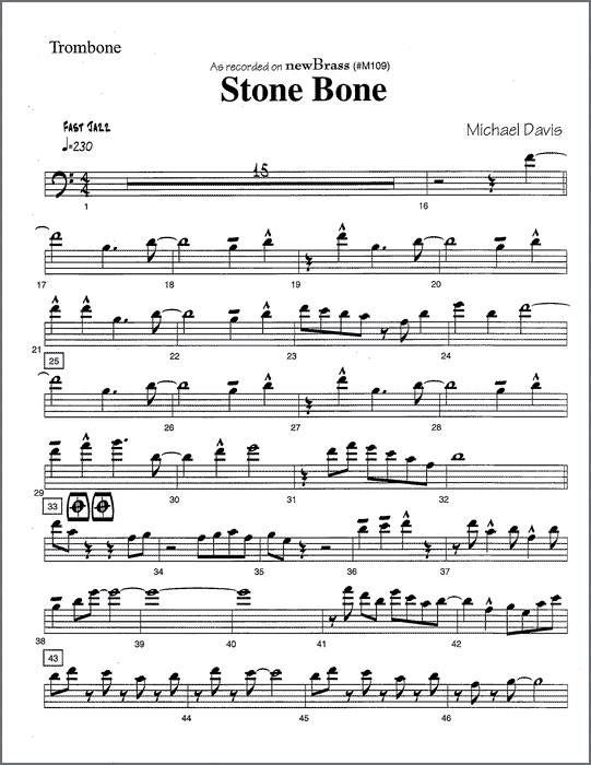 Stone Bone for tenor and bass trombone