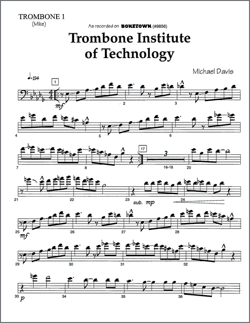 Trombone Institute of Technology for 2 tenor trombones or tenor and bass trombone
